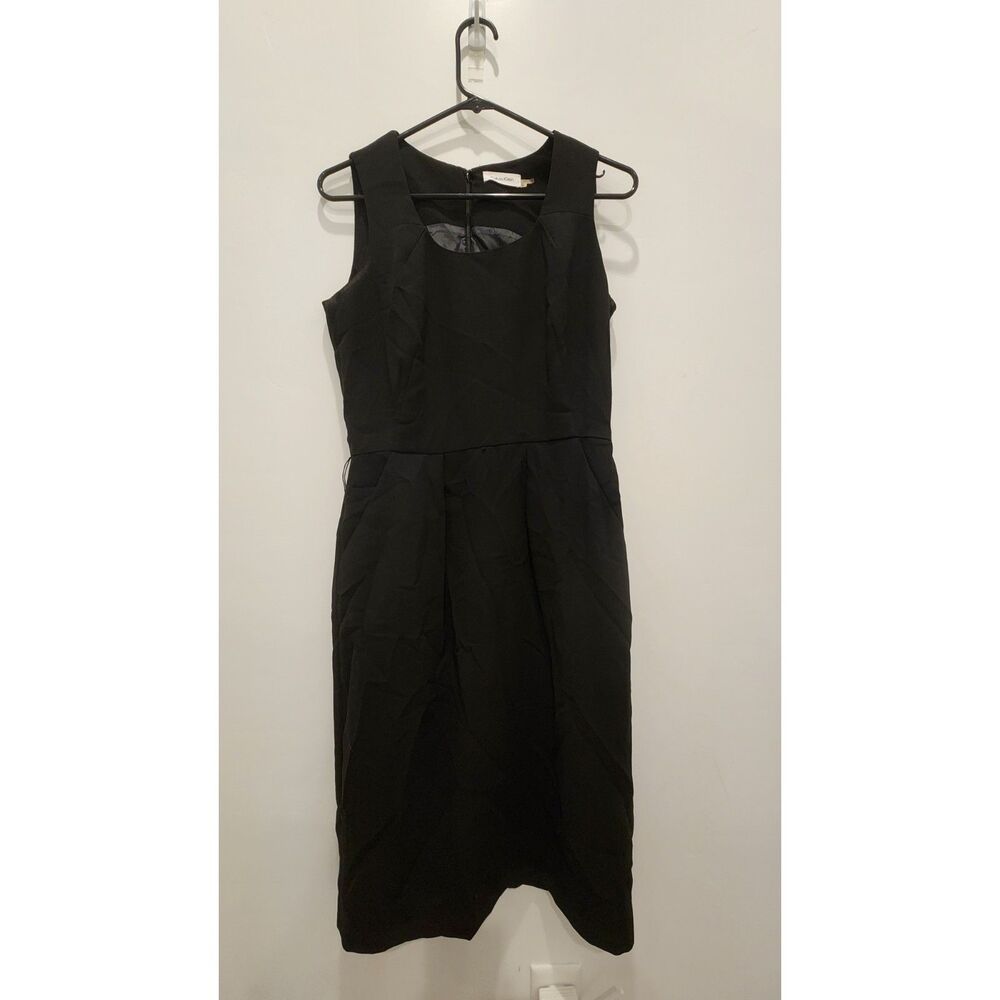 Calvin Klein Sleeveless Black Sheath Workwear Dress - Size 4